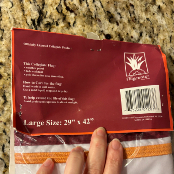 Virginia Tech Hokies Collegiate Applique Flag - Picture 2 of 3